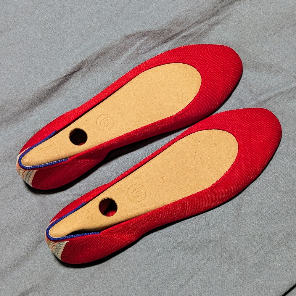Rothy's The Square flats in Cardinal red size 9 new in box unworn